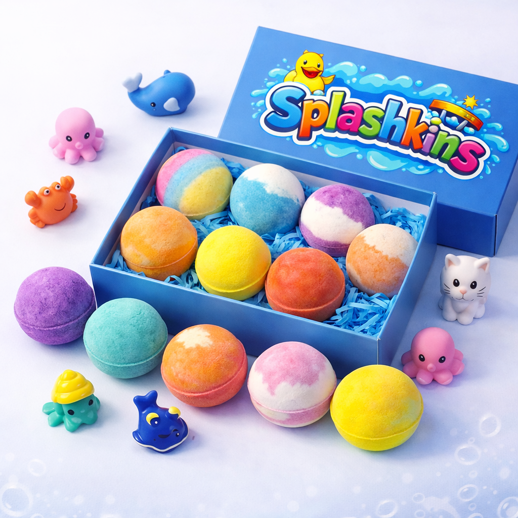 Splashkins™ Surprise Bath Bomb Set – Turn Bath Time Into Playtime
